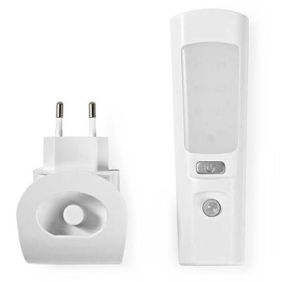 NEDIS LED orientační svítilna/ 37 lm/ síťové napájení/ 220 - 240 V AC 50 Hz/ 1.3 W/ dobíjecí/ bílá