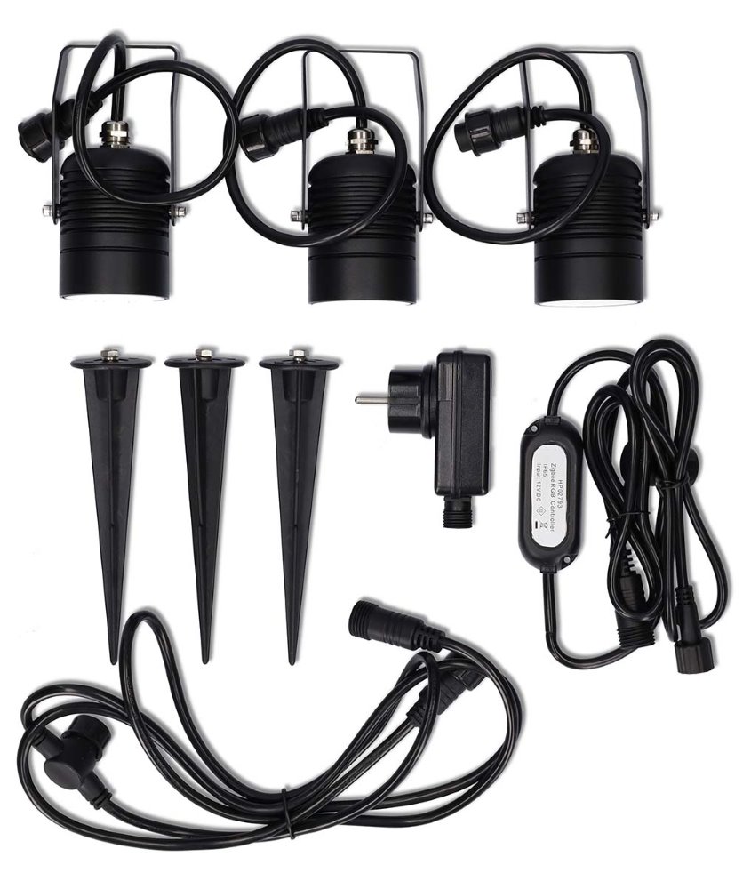 NEDIS chytré venkovní světlo/ 3 x 90 lm/ Zigbee 3.0/ 3 x 3 W/ RGB/ teplá bílá/ 2700 K/ hliník/ Android/ iOS