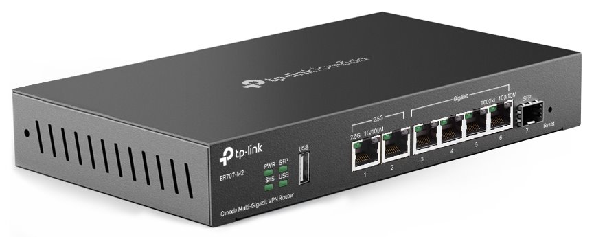 TP-Link ER707-M2 VPN Router 4x GWAN/Lan, 2x 2.5GWan/Lan, 1x SFP GWAN/LAN, 1x USB, Omada SDN