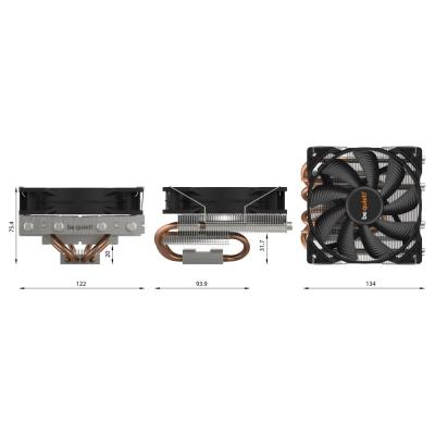 Be quiet! / chladič CPU SHADOW ROCK LP / socket AMD i Intel / 130TDP / 120mm fan / 4x Heatpipe /