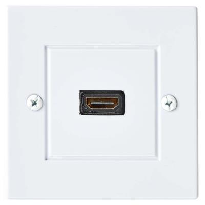 NEDIS nástěnný Box HDMI/ 1x HDMI zásuvka/ 4K@60Hz/ 18 Gbps/ pozlacené/ box/ černo-bílý