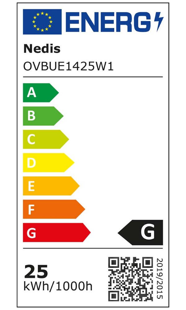 NEDIS žárovka E14/ T25/ do trouby/ 25 W/ 140 lm/ žhavící