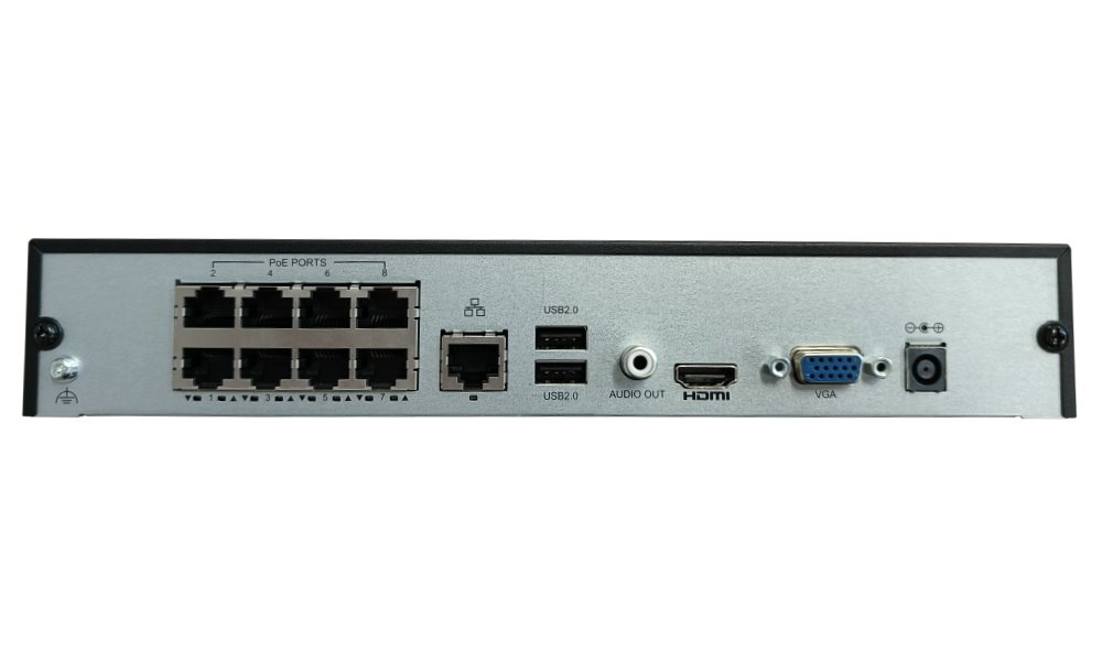 Uniarch by Uniview NVR rekordér/ NVR-108E2-P8/ pro 8 kamer/ rozlišení 8 Mpix/ 8x PoE/ Onvif