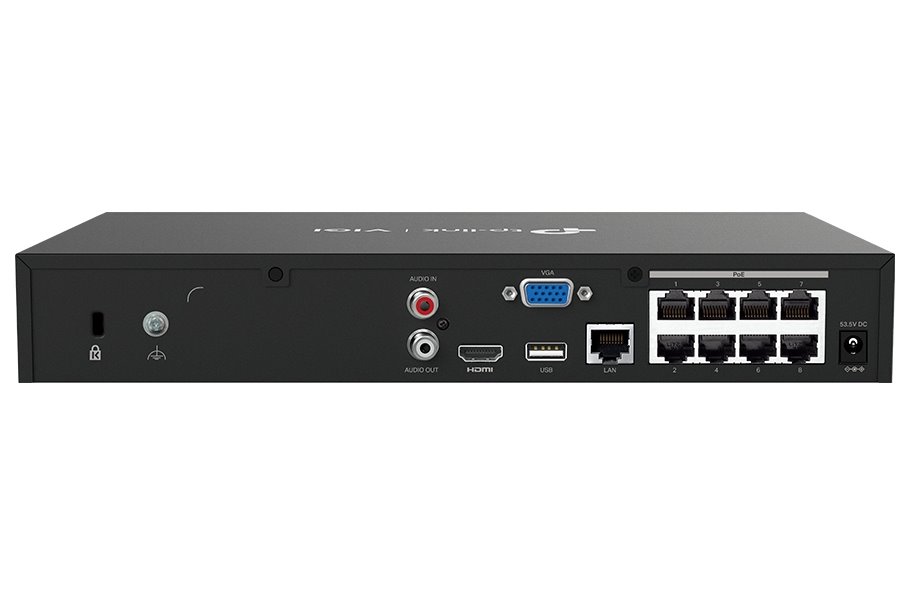 TP-Link VIGI NVR1008H-8P síťový videorekordér 8 kanálů, 8x Lan s PoE, 2x USB
