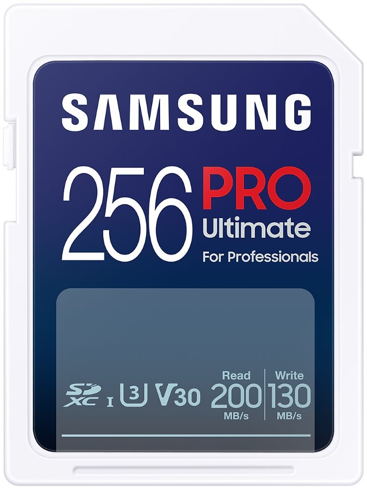 SAMSUNG PRO Ultimate SDXC 256GB + USB Adaptér / CL10 USH-I U3 / V30