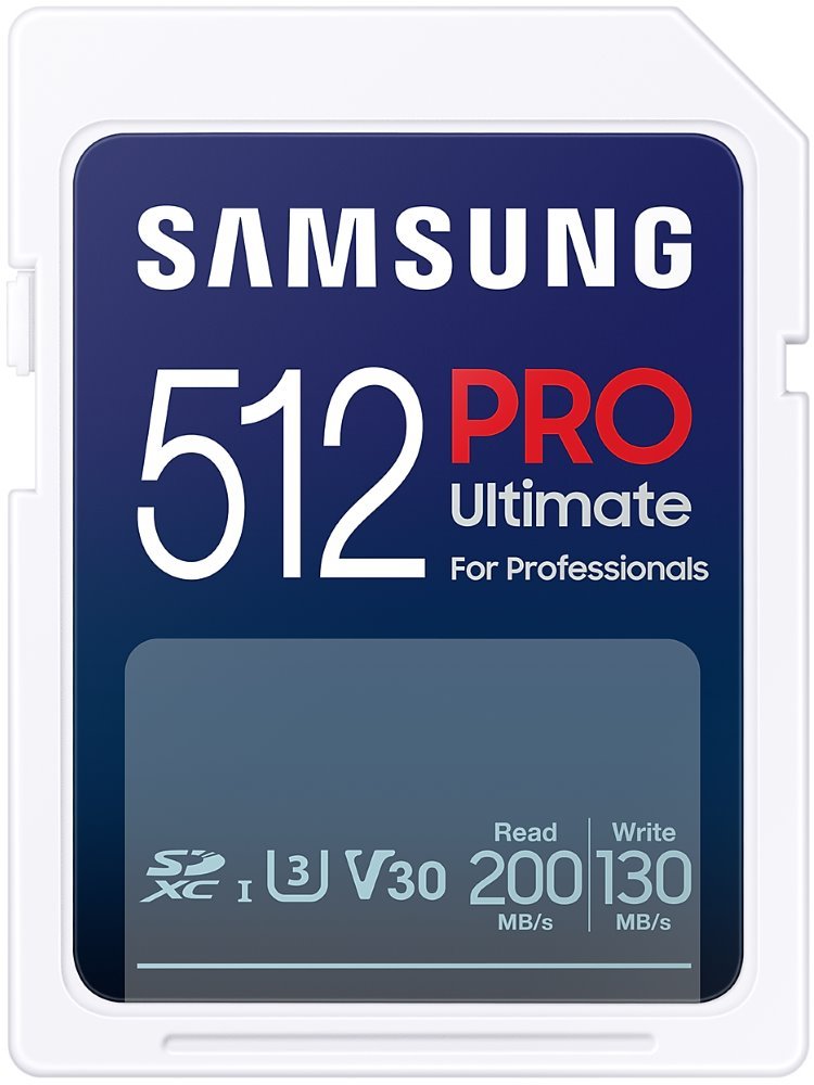 SAMSUNG PRO Ultimate SDXC 512GB + USB Adaptér / CL10 USH-I U3 / V30