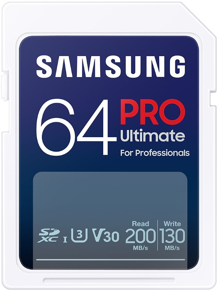 SAMSUNG PRO Ultimate SDXC 64GB + USB Adaptér / CL10 USH-I U3 / V30