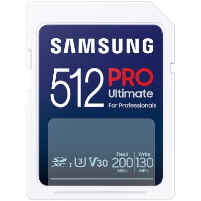SAMSUNG PRO Ultimate SDXC 512GB + USB Adaptér / CL10 USH-I U3 / V30
