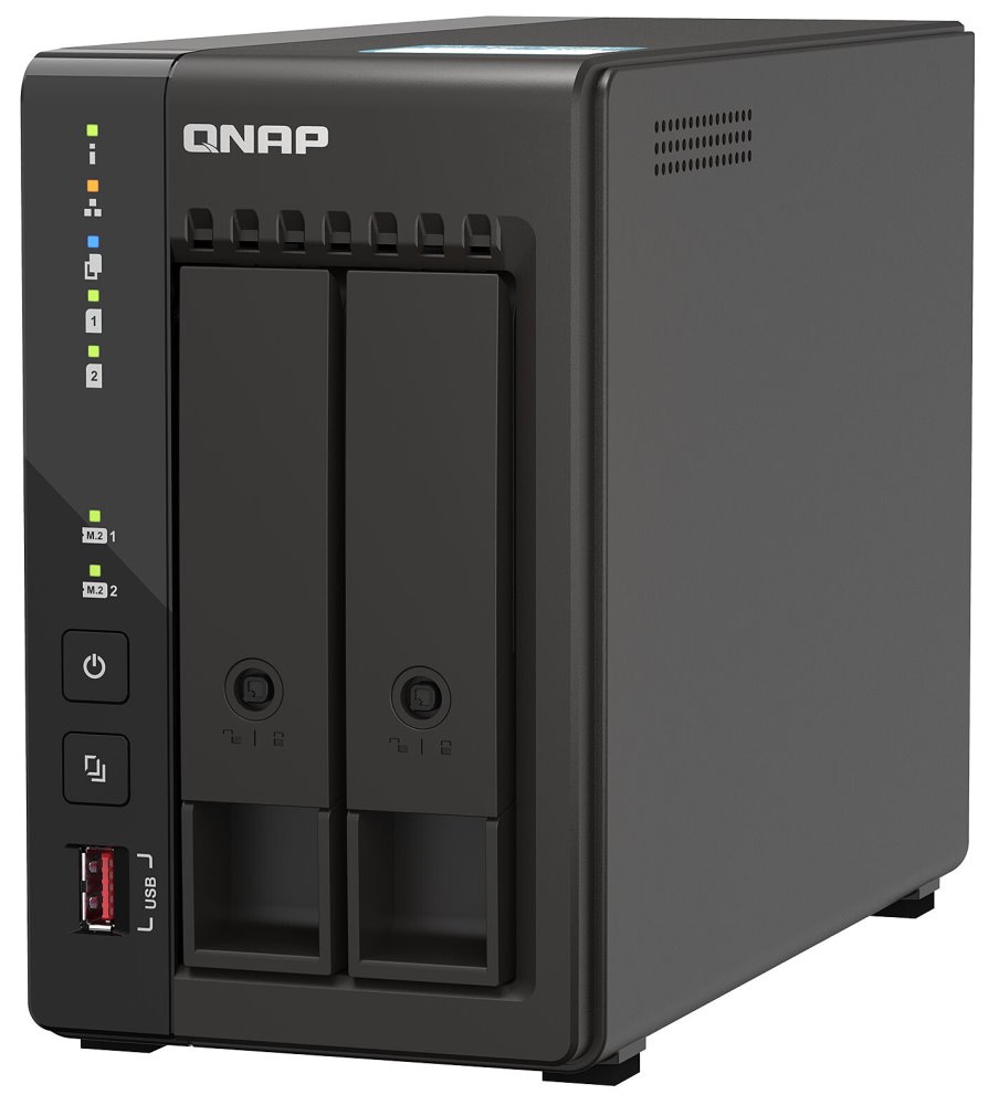 QNAP TS-253E-8G   2 SATA, 8GB RAM, 2x M.2 NVMe slot, 2x HDMI 4K, 2x 2,5GbE, 4x USB