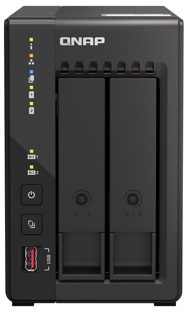 QNAP TS-253E-8G   2 SATA, 8GB RAM, 2x M.2 NVMe slot, 2x HDMI 4K, 2x 2,5GbE, 4x USB