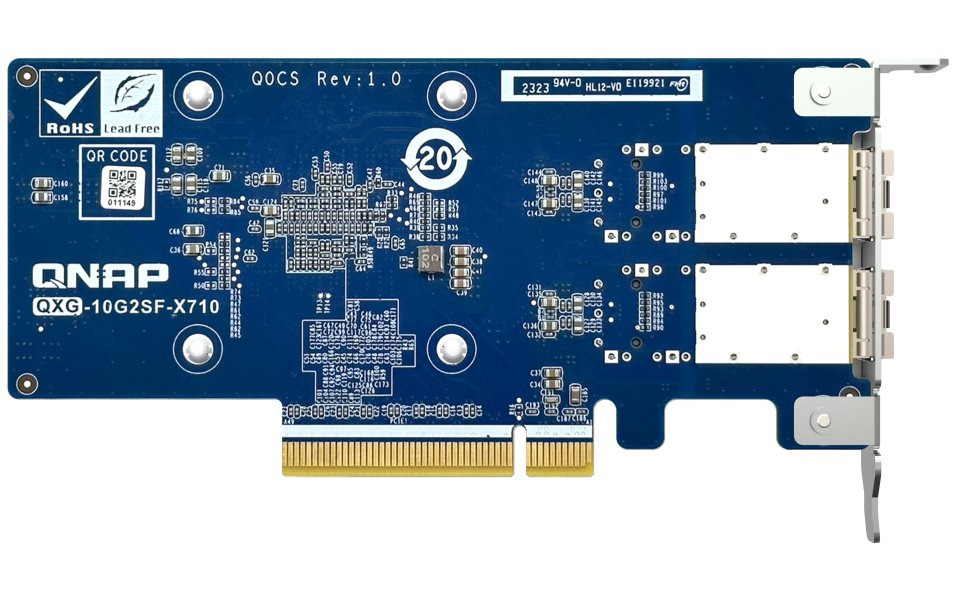 QNAP QXG-10G2SF-X710 síťová karta 2x 10GbE SFP+, PCIe Gen3 x8
