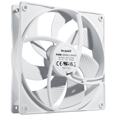 Be quiet! / ventilátor Pure Wings 3 / 140mm / PWM / 4-pin / 21,9dBA / bílý