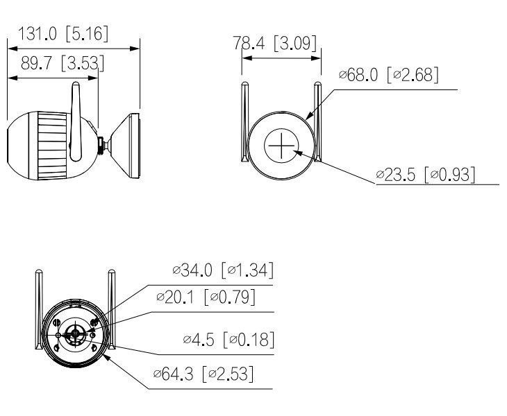 DAHUA IP kamera F4C-PV/ Bullet/ Wi-Fi/ 4Mpix/ objektiv 2,8mm/ H.265/ krytí IP67/ IR až 30m/ ONVIF/ CZ app