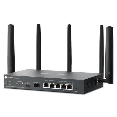 TP-Link ER706W-4G Omada VPN Router, 1x Nano SIM slot (4G+ Cat6), WiFi 6 2402 Mbps  5GHz + 574 Mbps  2.4GHz, 1x SFP GWAN/