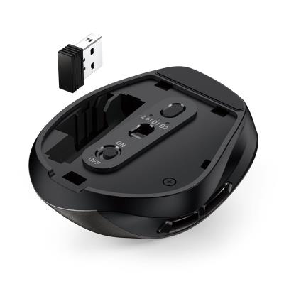 GENIUS Ergo 9000S Champagne Titanium/ duální Bluetooth + 2,4GHz/ 2400 dpi/ bezdrátová/ tichá/ titanová