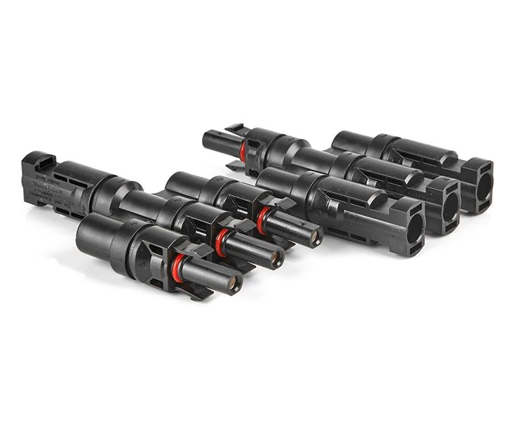 Slučovač T4 - slučovač konektorů MC4 v poměru 1:3, pár