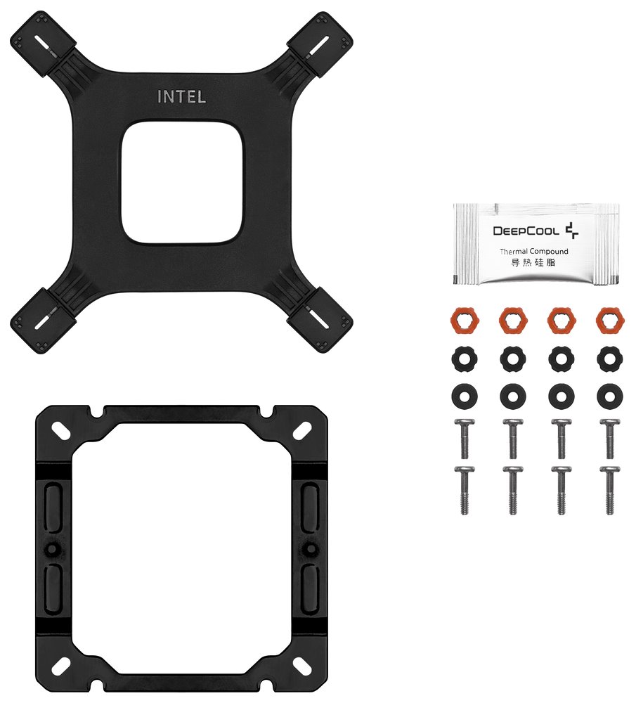 DEEPCOOL chladič AG400 Digital / 120mm fan ARGB / 4x heatpipes / PWM / pro Intel i AMD / černý