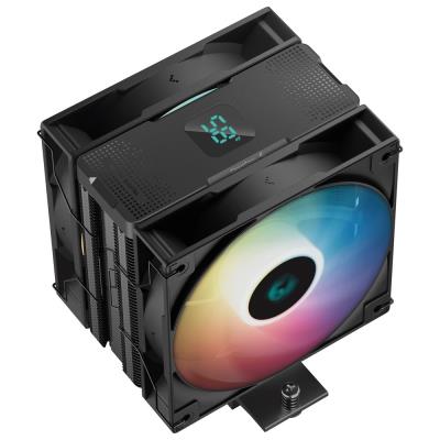 DEEPCOOL chladič AG400 DIGITAL PLUS širší / 120mm fan ARGB / 4x heatpipes / PWM / pro Intel i AMD / černý