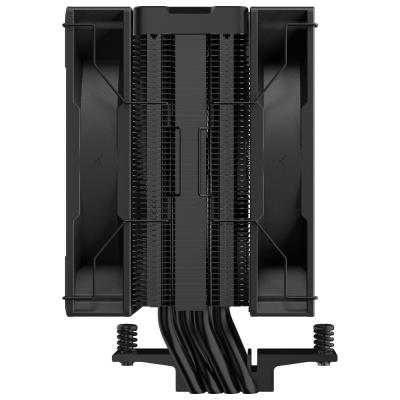 DEEPCOOL chladič AG400 DIGITAL PLUS širší / 120mm fan ARGB / 4x heatpipes / PWM / pro Intel i AMD / černý
