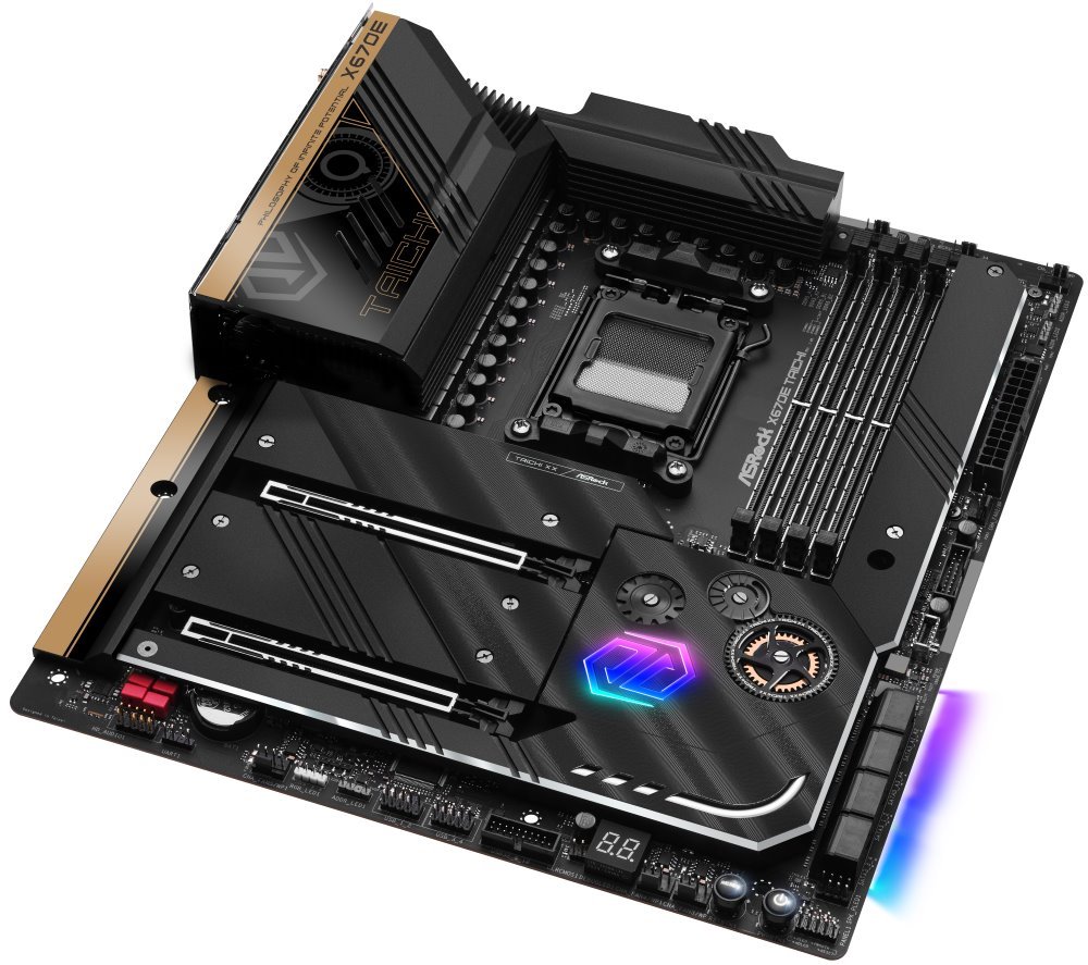 OPRAVENÉ - ASRock X670E Taichi / AMD X670 / AM5 / 4x DDR5 /  4x M.2 / HDMI / 2x USB-C / WiFi / EATX