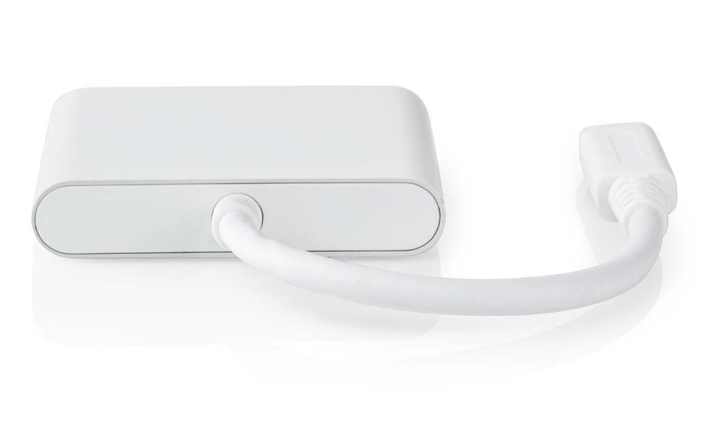 NEDIS USB 3.2 Gen 1 adaptér/ USB-C zástrčka - USB-A zásuvka - USB-C zásuvka/ výstup HDMI/ bílý/ box/ 10 cm