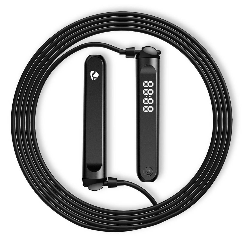 NEDIS chytré švihadlo/ venkovní i vnitřní využití/ BT/ LED Displej/ bezdrátové koule/ taška se stahovací šňůrkou/ 3 m