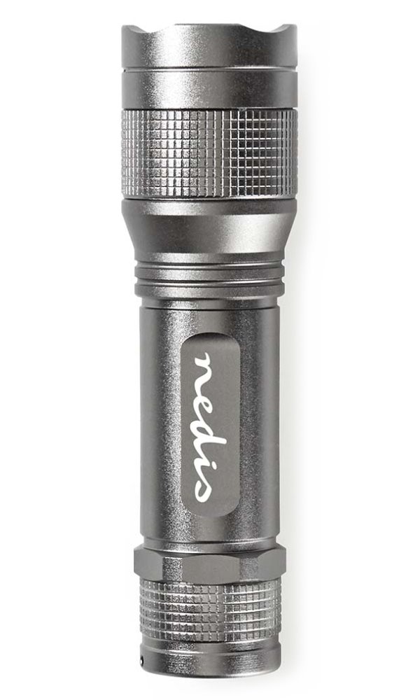 NEDIS LED svítilna/ napájení z baterie/ 4,5 V DC/ 5 W/ 330 lm/ dosah 200 m/ šedá