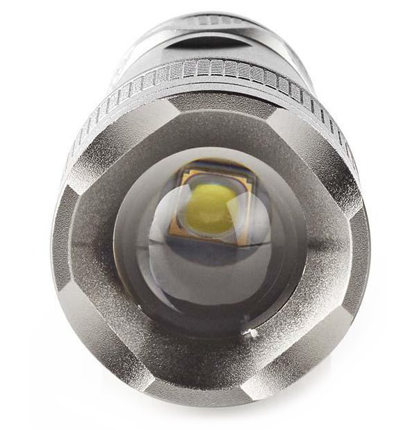 NEDIS LED svítilna/ napájení z baterie/ 4,5 V DC/ 5 W/ 330 lm/ dosah 200 m/ šedá