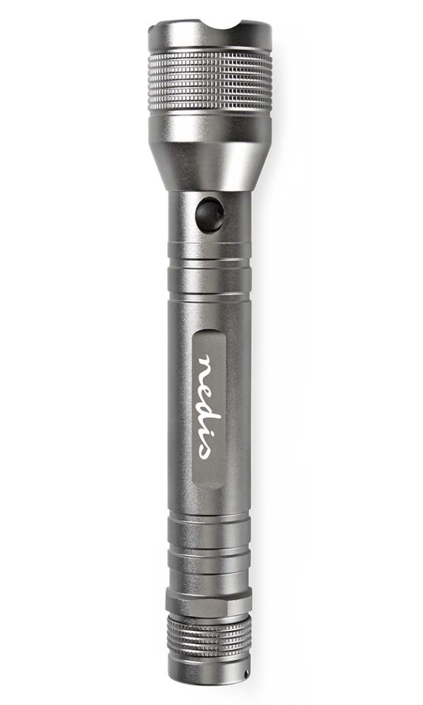 NEDIS LED svítilna/ napájení z baterie/ 4,5 V DC/ 10 W/ 500 lm/ dosah 250 m/ šedá