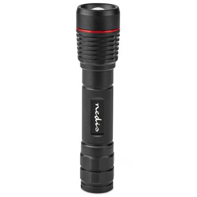 NEDIS LED svítilna/ napájení z baterie/ 3,7 V DC/ 10 W/ 1000 lm/ dosah 200 m/ černá