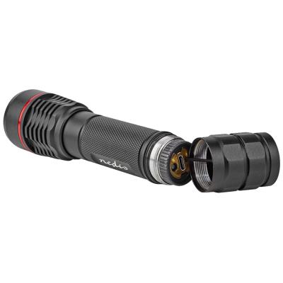 NEDIS LED svítilna/ napájení z baterie/ 3,7 V DC/ 10 W/ 1000 lm/ dosah 200 m/ černá
