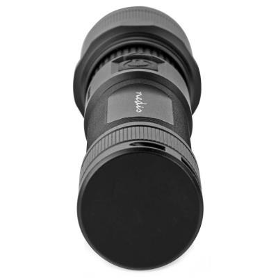 NEDIS LED svítilna/ napájení z baterie/ 3,7 V DC/ 10 W/ 1000 lm/ dosah 110 m/ černá