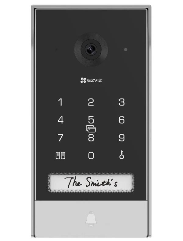 EZVIZ chytrý domácí interkom EP7/ Wi-Fi/ 2K/ 7" dotykový monitor/ videotelefon/ bezdrátový zvonek/ IP65/ černo-stříbrný