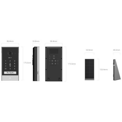 EZVIZ chytrý domácí interkom EP7/ Wi-Fi/ 2K/ 7" dotykový monitor/ videotelefon/ bezdrátový zvonek/ IP65/ černo-stříbrný