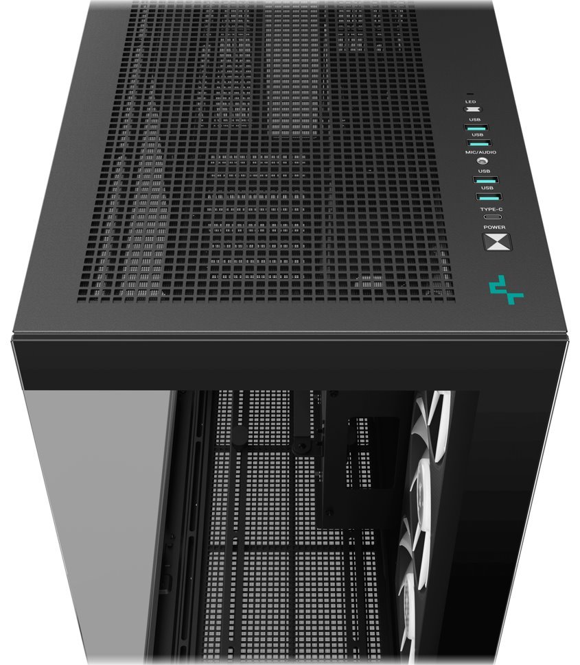 DEEPCOOL skříň CH780 / ATX / 420 mm fan ARGB / 4xUSB 3.0 / USB-C / prosklená / černá