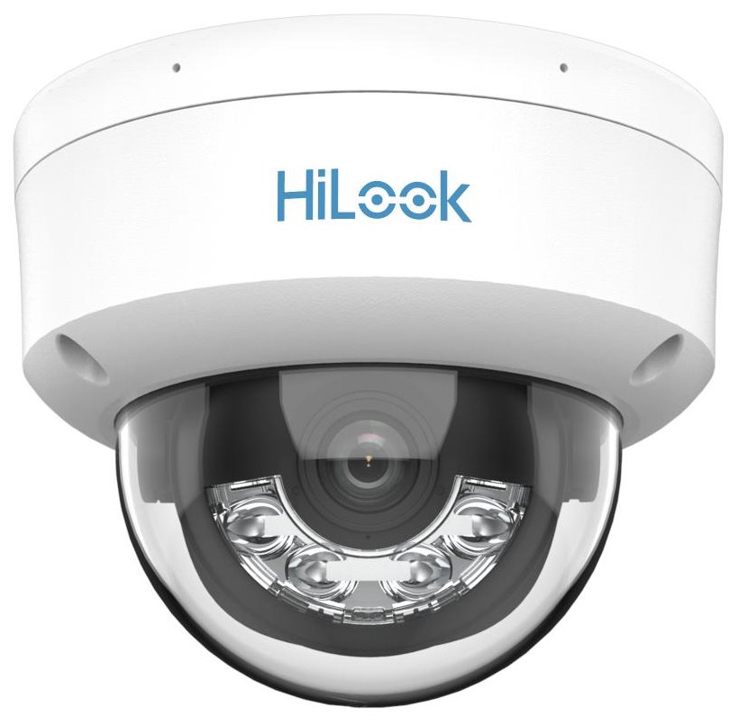 HiLook Powered by HIKVISION/ IPC-D149HA-LU/ Dome/ 4Mpix/ 2.8mm/ Smart Hybrid Light/ ColorVu/ MD2.0/ IP67+IK08/ IR 30m
