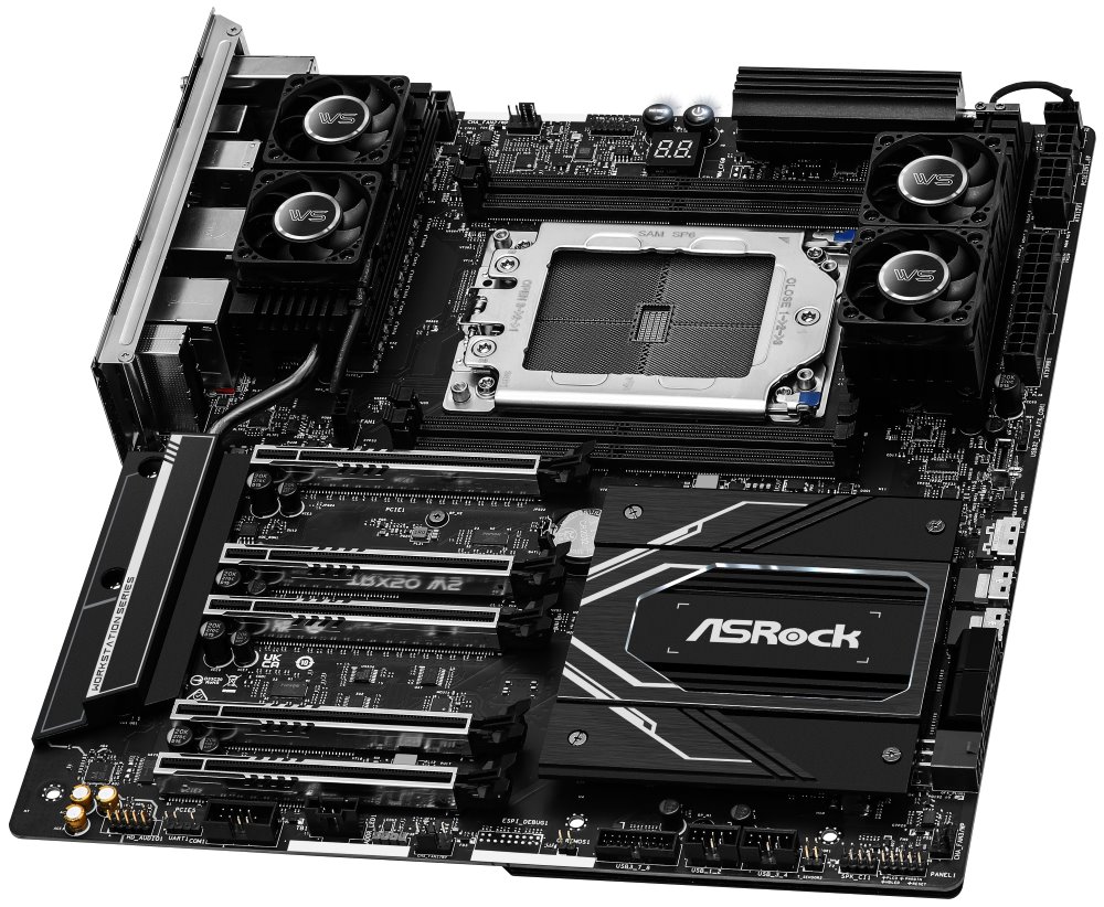 ASRock TRX50 WS / AMD TRX50 / 4x DDR5 DIMM ECC / 2x M.2 / 2x SlimSAS/ MCIO / USB-C / / WiFi / EATX