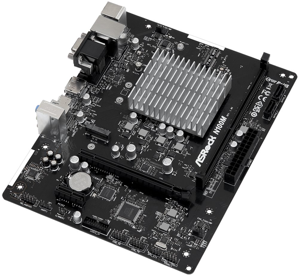 ASRock N100M / Alder Lake N100 / 1x DDR4 DIMM / VGA / HDMI / DP / mATX