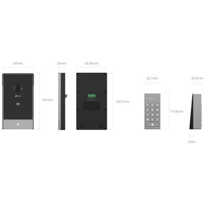 EZVIZ chytrý domácí interkom TP7/ Wi-Fi/ 2K/ 7" dotykový monitor/ videotelefon/ bezdrátový zvonek/ IP65/ černo-stříbrný