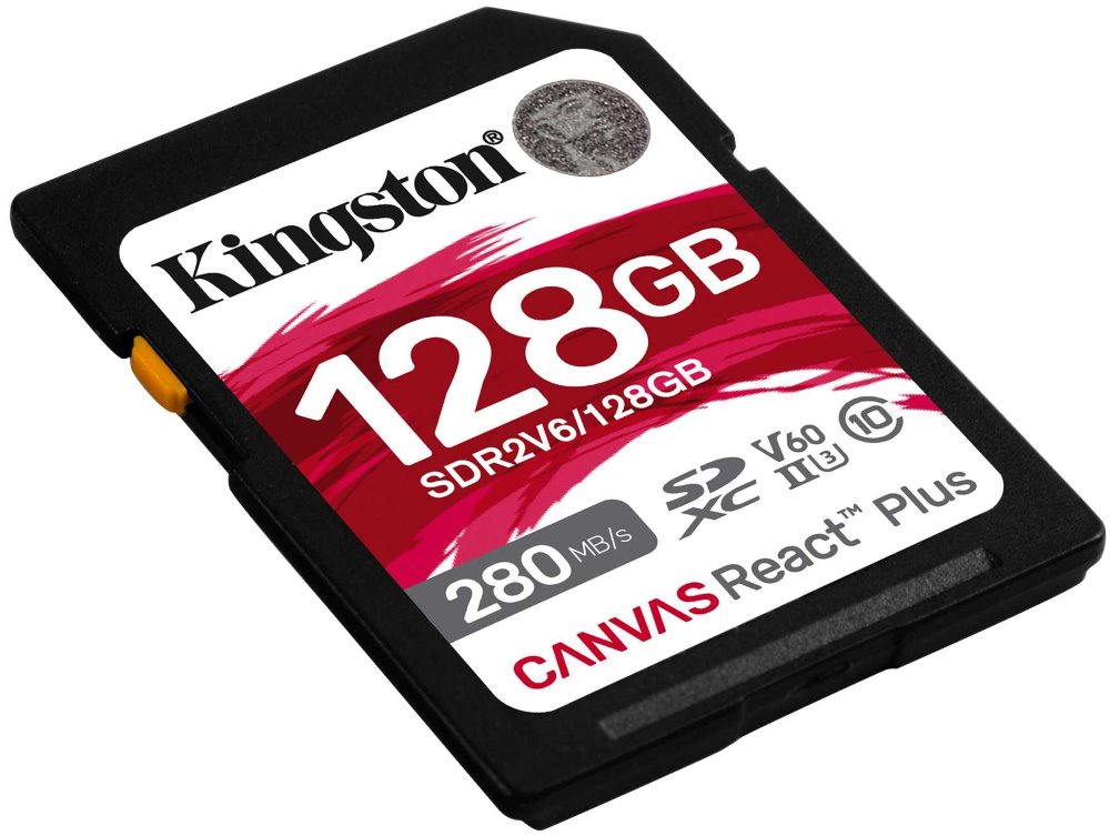 KINGSTON Canvas React Plus 128GB SDXC / UHS-II / U3 / V60 / 280R/100W / Full HD/4K