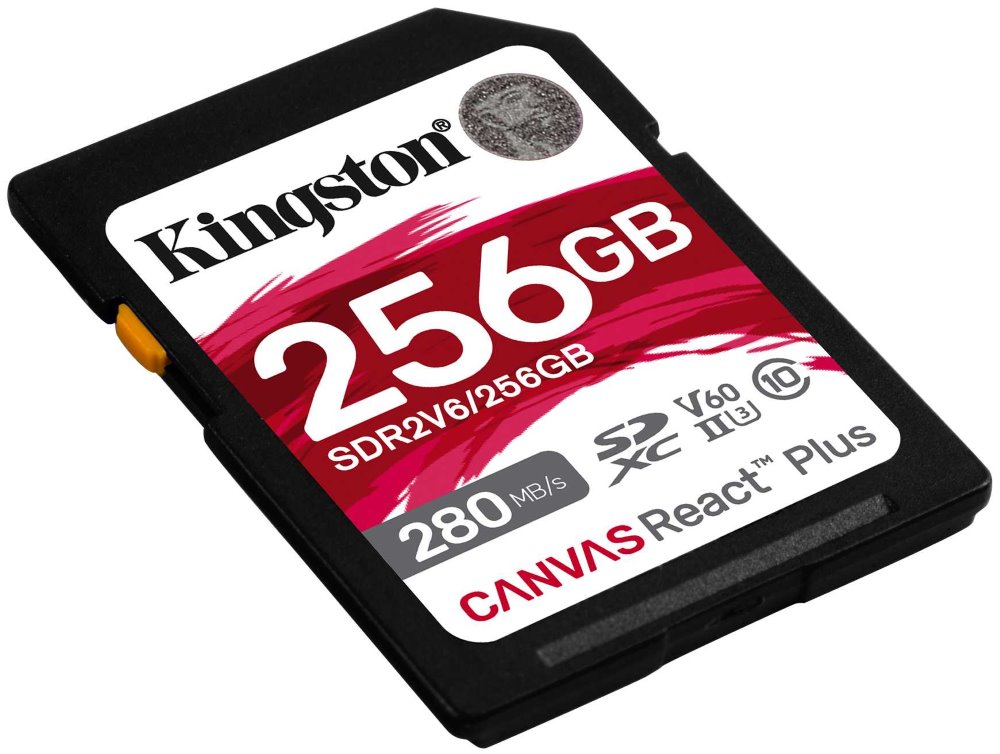 KINGSTON Canvas React Plus 256GB SDXC / UHS-II / U3 / V60 / 280R/100W / Full HD/4K