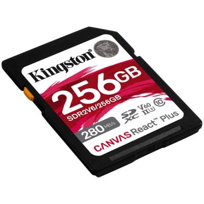 KINGSTON Canvas React Plus 256GB SDXC / UHS-II / U3 / V60 / 280R/100W / Full HD/4K
