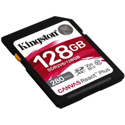 KINGSTON Canvas React Plus 128GB SDXC / UHS-II / U3 / V60 / 280R/100W / Full HD/4K