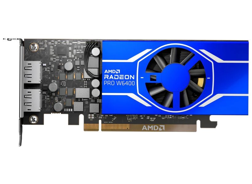 AMD Radeon Pro W6400 4GB GDDR6 / PCIe 4.0 / 7.07 Tflops / 2x DP / LP