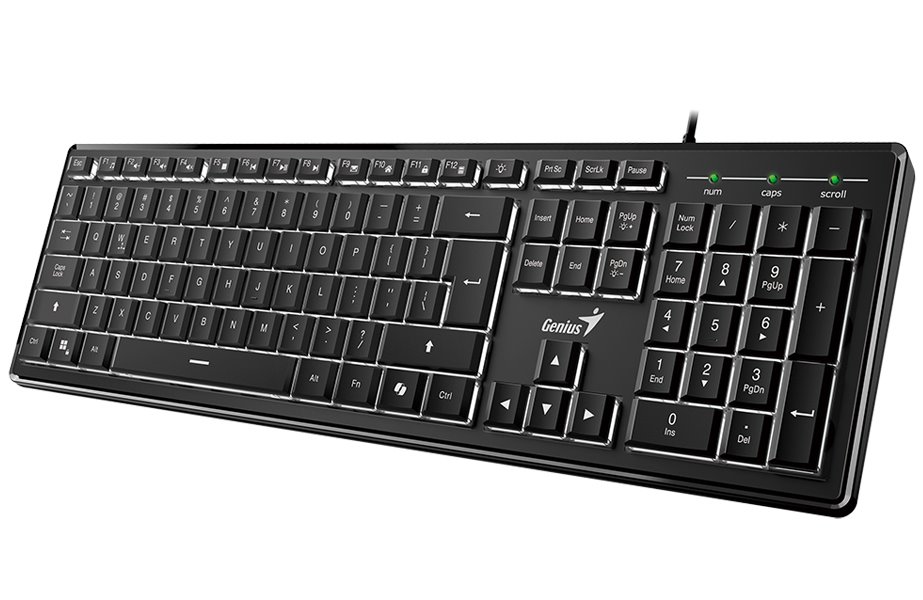 GENIUS Slimstar 820/ Drátová/ podsvícená/ Copilot/ USB/ CZ+SK layout