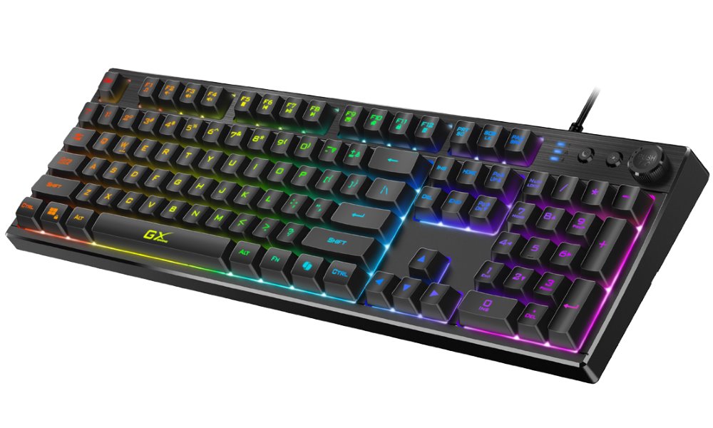 GENIUS GX GAMING Scorpion K7 Plus/ drátová/ Copilot/ RGB podsvícení/ USB/ černá/ CZ+SK layout