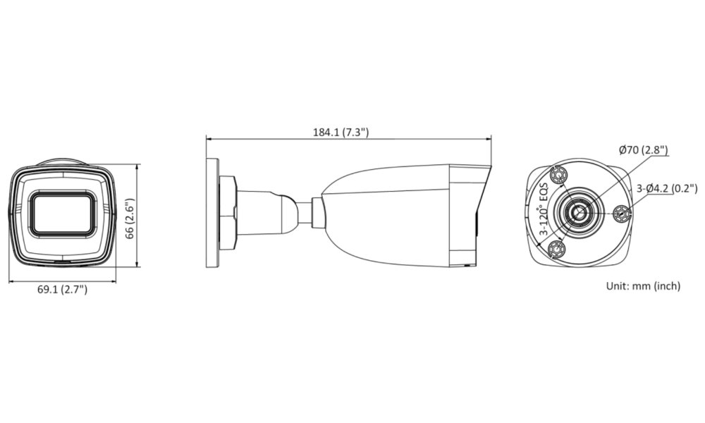 HiLook Powered by HIKVISION/ IPC-B180HA-LU/ Bullet/ 8Mpix/ 2.8mm/ Smart Hybrid Light/ MD2.0/ H.265+/ IP67/ IR 30m