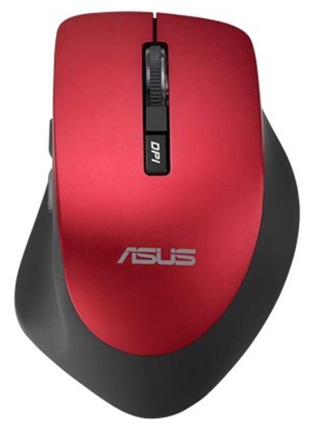 ASUS WT425/ Ergonomická/ Optická/ Bezdrátová USB/ Červená