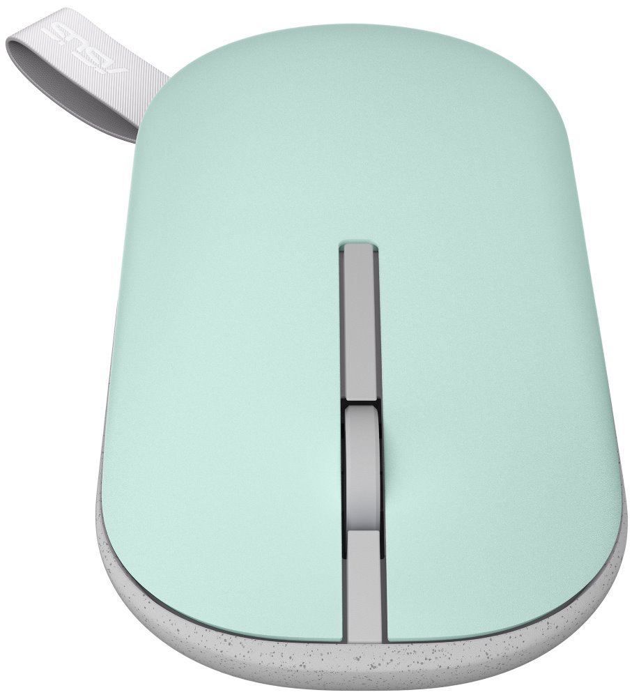 ASUS MD100/ Cestovní/ Optická/ 1 600DPI/ Bezdrátová USB + Bluetooth/ Zelená
