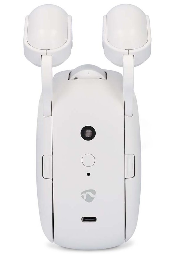 NEDIS chytrý motor (robot) závěsů/ tyčová kolejnice/ napájení z baterie/ napájení z USB/ 4000 mAh/ Bluetooth/ bílý